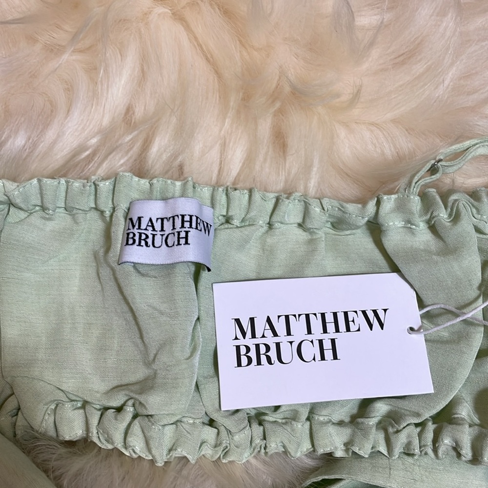 MATTHEW BRUCH Twist Bandeau Crop Top NWT - Picture 5 of 8